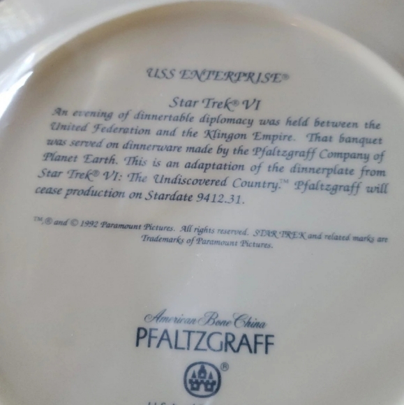 Star Trek Pfaltzgraff Plate & Coffee Mug - Picture 2 of 8